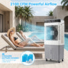 3-in-1 Evaporative Air Cooler with 27L Water Tank and 3 Speeds-White