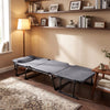 3-in-1 Folding Camping Cot with Adjustable Backrest Convertible Single Sofa-Grey