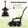 3-in-1 Push Car for Toddlers Toyota Licensed Sliding Car with Handle and Music-Black