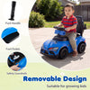 3-in-1 Push Car for Toddlers Toyota Licensed Sliding Car with Handle and Music-Blue