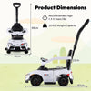 3-in-1 Push Car for Toddlers Toyota Licensed Sliding Car with Handle and Music-White