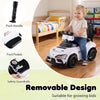 3-in-1 Push Car for Toddlers Toyota Licensed Sliding Car with Handle and Music-White