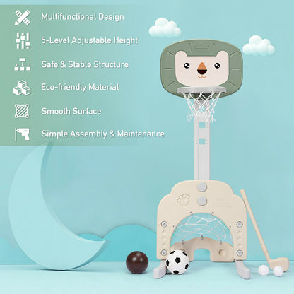 Features of the toy sports basketball hoop set stand including multifunctionality