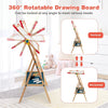 3-in-1 Freestanding Kids Art Easel with Double-sided Drawing Board