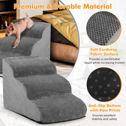 close up of the dog ramp showing the fabric surface and anti-slip bottom
