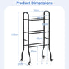 3-Tier Basketball Rack with 4 Universal Wheels and Metal Frame