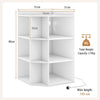 3-Tier Corner Cabinet with Charging Station and 9 Cubbies-White