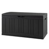300 L Patio HDPE Storage Container with Gas Struts and Lockable Lid-Black