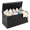 300 L Patio HDPE Storage Container with Gas Struts and Lockable Lid-Black