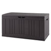 300 L Patio HDPE Storage Container with Gas Struts and Lockable Lid-Brown