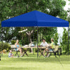 300 x 295 cm Pop up Canopy Tent with Portable Carrying Bag and Wind Ropes-Blue