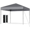 300 x 295 cm Pop up Canopy Tent with Portable Carrying Bag and Wind Ropes-Grey