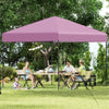 300 x 295 cm Pop up Canopy Tent with Portable Carrying Bag and Wind Ropes-Pink