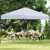 300 x 295 cm Pop up Canopy Tent with Portable Carrying Bag and Wind Ropes-White