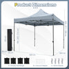 300 x 300 cm Outdoor Pop up Canopy Tent with Wheeled Bag-Grey