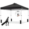 300 x 300 cm Pop up Canopy Tent 1 Person Easy Setup Gazebo Shelter with 1 Button Push-Black