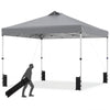 300 x 300 cm Pop up Canopy Tent 1 Person Easy Setup Gazebo Shelter with 1 Button Push-Grey