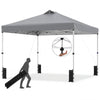 300 x 300 cm Pop up Canopy Tent 1 Person Easy Setup Gazebo Shelter with 1 Button Push-Grey