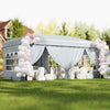 300 x 600 cm Pop up Canopy Tent with 6 Sidewalls and Wheeled Bag-Grey