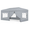 300 x 600 cm Pop up Canopy Tent with 6 Sidewalls and Wheeled Bag-Grey