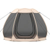 300 X 275 CM Foldable Outdoor Screened Camping Tent Gazebo-Sand Color