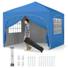 300 x 300 cm Pop up Canopy Tent with 4 Removable Sidewall and Wheeled Bag-Blue