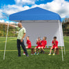 300 x 300 cm Pop up Canopy Tent with 1 Sidewall and Portable Backpack-Blue