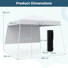300 x 300 cm Pop up Canopy Tent with 1 Sidewall and Portable Backpack-White