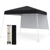 300 x 300 cm Pop up Canopy Tent with 1 Sidewall and Portable Backpack-Black