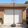 305 cm Portable Netball Post with Fillable Base and 10-Level Adjustable Height