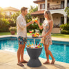 30L Patio Cool Box with Pop-Up Lid-Grey