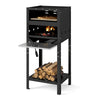 30 cm Outdoor Pizza Oven Pizza Peel and Oxford Cloth Cover-Black