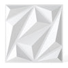 50-Pack 3D Wall Panel with Included Stickers-White