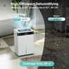 30L Dehumidifier with 3 Modes and 3-Color Lights-White
