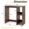 31.5 Inch Home Office Desk for Small Space-Rustic Brown
