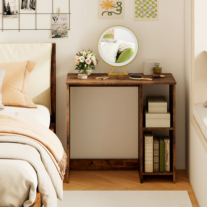 31.5 Inch Home Office Desk for Small Space-Rustic Brown