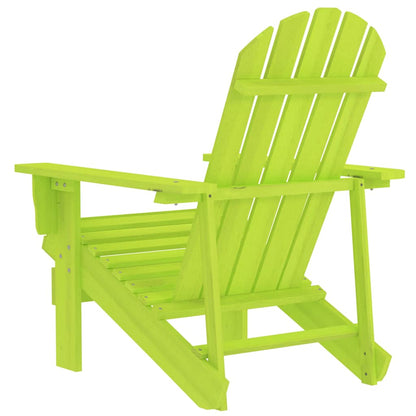 The outdoor chair viewed from the back showing the support frame structure