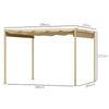 Outsunny 3 x 3m Retractable Roof Metal Pergola - Black