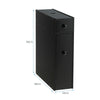 Slim Storage Cabinet with Slide-out Drawers and Flip-open Top Cover-Black
