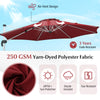 325 cm Outdoor Patio Umbrella with 360° Rotation-Red