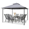 330 x 330 cm Patio Gazebo Outdoor Gazebo with Heavy-Duty Metal Frame-Gray