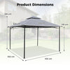 330 x 330 cm Patio Gazebo Outdoor Gazebo with Heavy-Duty Metal Frame-Gray