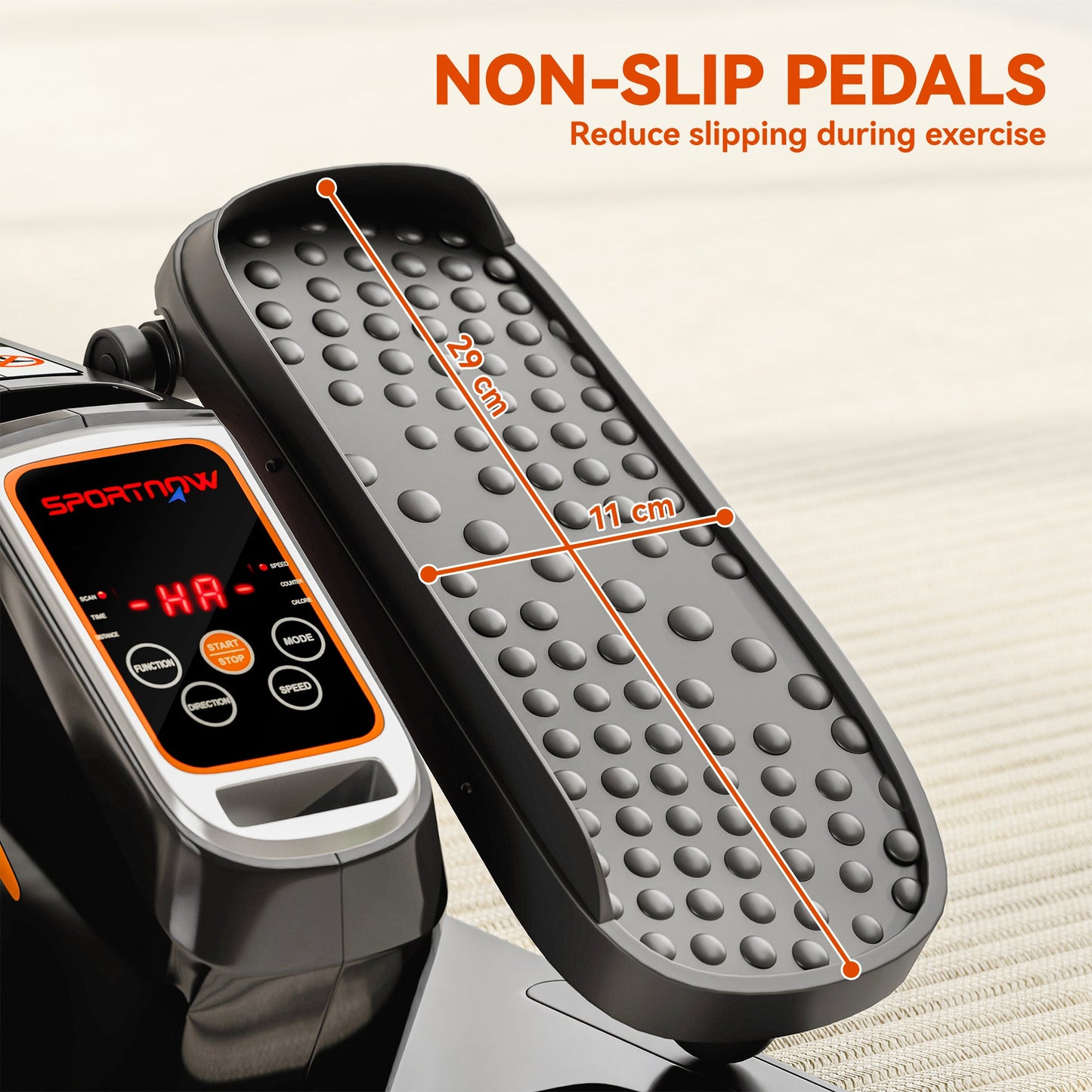 SPORTNOW Under Desk Elliptical Machine for Home, Electric Elliptical Machine with 12 Adjustable Speed, LED Monitor
