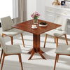 33 Inch Square Dining Table with Pedestal Base for 2-4 People-Walnut