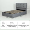 HOMCOM 4ft6 Double Ottoman Bed with Gas Lift Storage - Grey