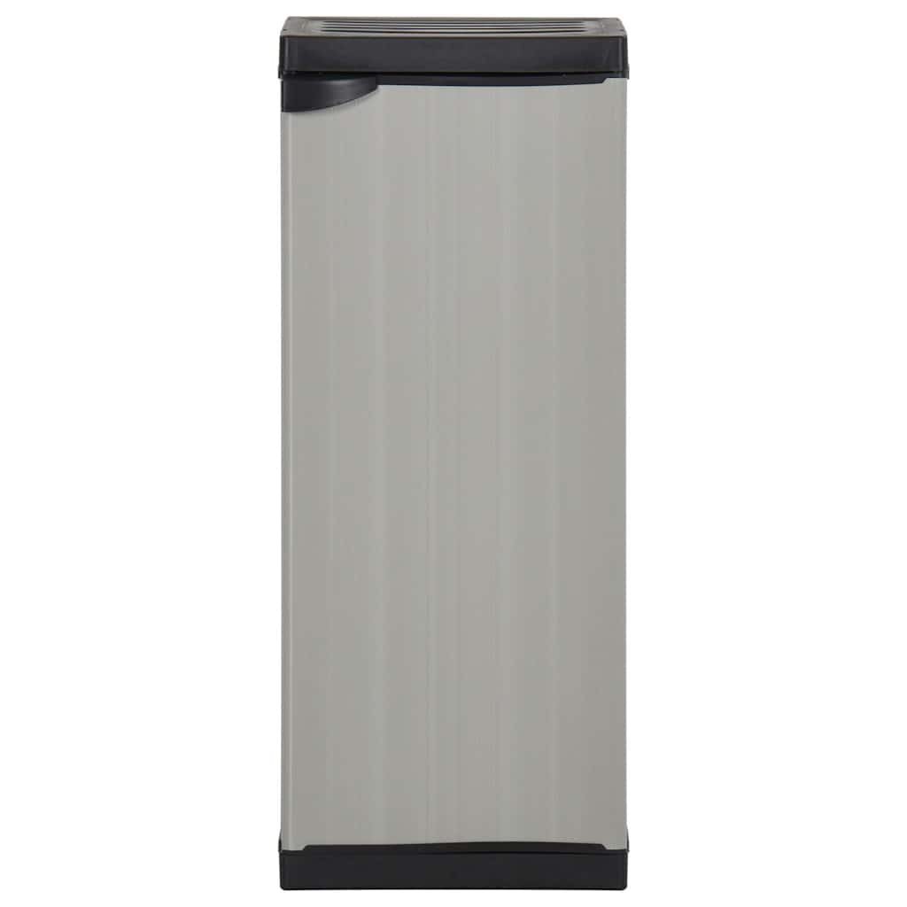 The storage cabinet shown from the front with the door closed