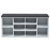 Large Shoe bench / Open Storage Bench-White