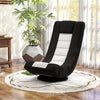 360° Swivel Gaming Chair 4 Position Adjustable Folding Floor Sofa-Black and White