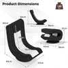 360° Swivel Gaming Chair 4 Position Adjustable Folding Floor Sofa-Black and White
