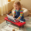 37 Keys Kids Portable Piano Keyboard with Microphone and Music Stand-Red
